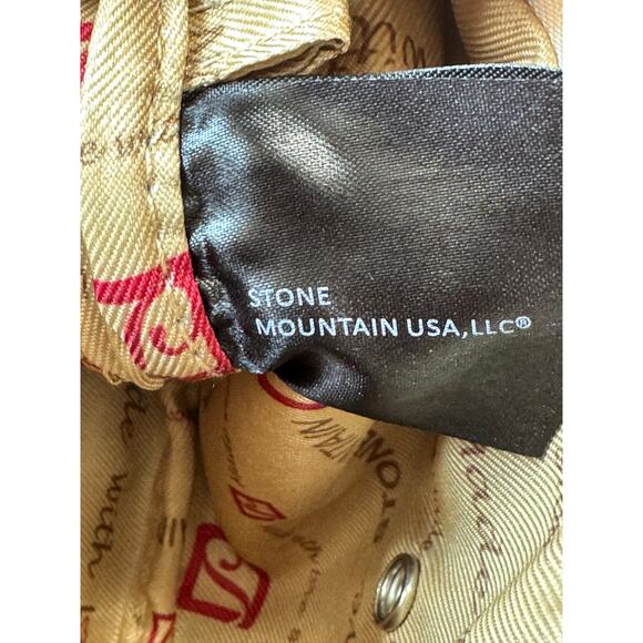 STONEMOUNTAIN HAND bag/purse, small Wristlet; LEATHER, White with teal stripe - Picture 8 of 9